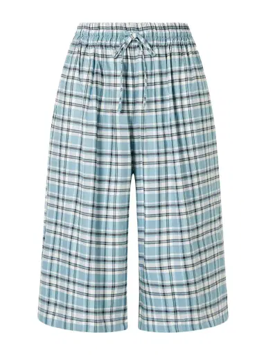 Acne Studios Embroidered Checked Flannel Shorts | Thumbnail 1