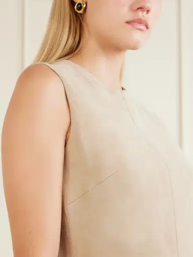 STOULS Eva Paneled Suede Midi Dress | Thumbnail 4 STOULS Eva Paneled Suede Midi Dress | Thumbnail 4