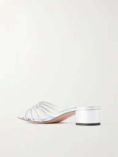 Aquazzura Sensation 35 Embellished Metallic Leather Mule | Thumbnail 3