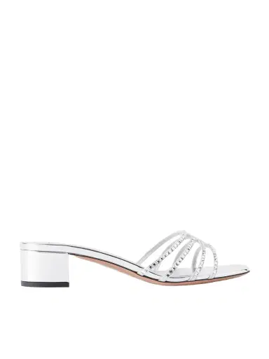 Aquazzura Sensation 35 Embellished Metallic Leather Mule | Thumbnail 1