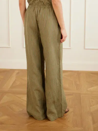 Staud Mateo Striped Linen Wide-leg Pants | Thumbnail 4