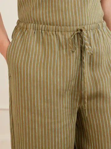 Staud Mateo Striped Linen Wide-leg Pants | Thumbnail 5