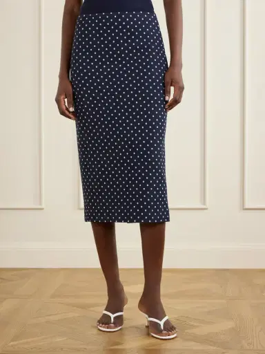 Max Mara Polka-dot Jersey Midi Skirt | Thumbnail 3 Max Mara Polka-dot Jersey Midi Skirt | Thumbnail 3