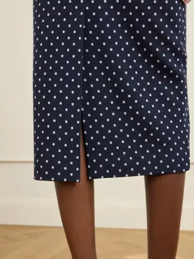 Max Mara Polka-dot Jersey Midi Skirt | Thumbnail 5 Max Mara Polka-dot Jersey Midi Skirt | Thumbnail 5