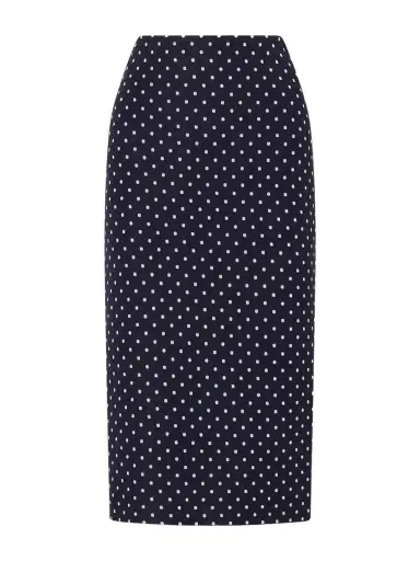 Max Mara Polka-dot Jersey Midi Skirt | Thumbnail 1 Max Mara Polka-dot Jersey Midi Skirt | Thumbnail 1