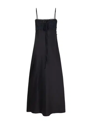 Chloé Lace-trimmed Silk-satin Midi Dress | Thumbnail 1 Chloé Lace-trimmed Silk-satin Midi Dress | Thumbnail 1