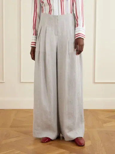 TWP Drew Pleated Wide-leg Hemp Pants | Thumbnail 3