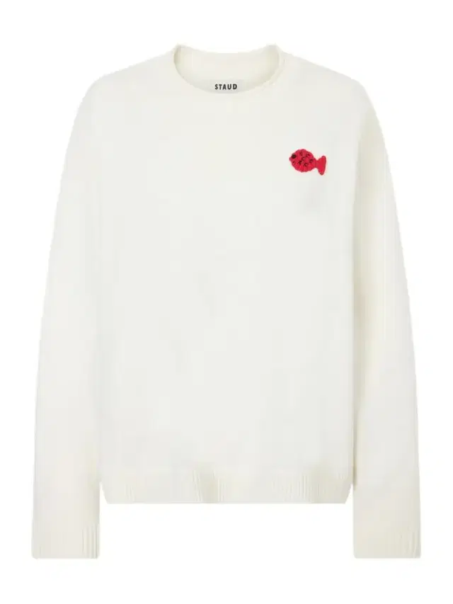 Staud + Da Adolfo Giada Logo-embroidered Cotton-blend Sweater
