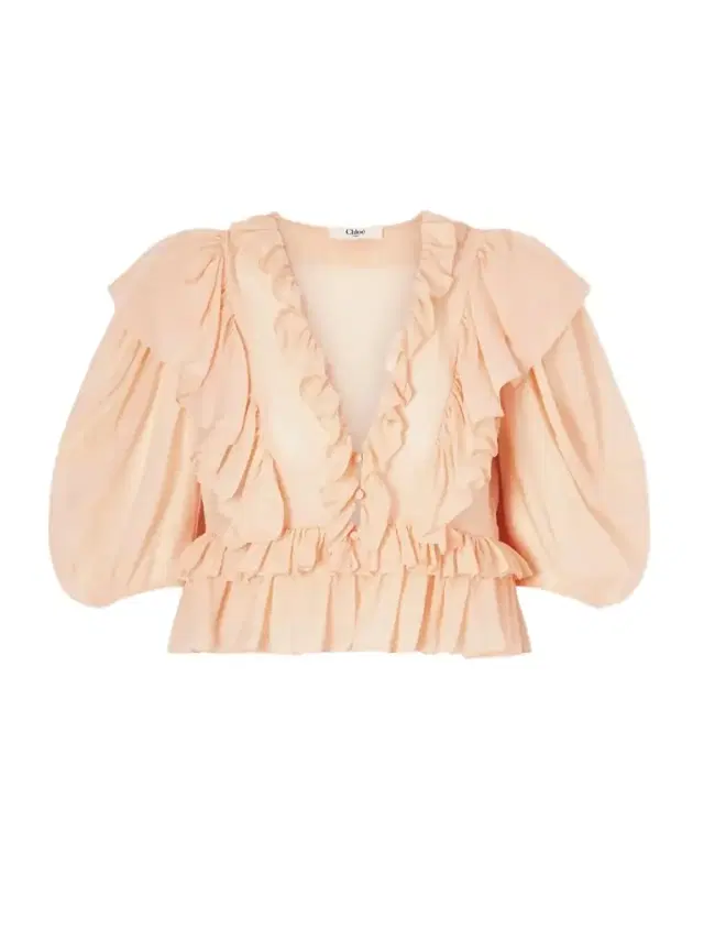 Chloé Ruffled Silk-charmeuse Blouse
