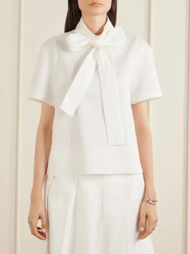 SHUSHU/TONG Bow-detailed Linen Blouse | Thumbnail 3 SHUSHU/TONG Bow-detailed Linen Blouse | Thumbnail 3