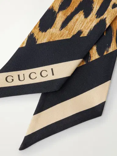Gucci Heritage Animal-print Silk Twill Scarf | Thumbnail 3 Gucci Heritage Animal-print Silk Twill Scarf | Thumbnail 3