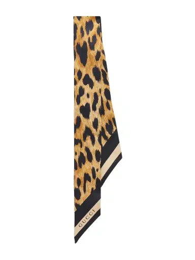 Gucci Heritage Animal-print Silk Twill Scarf | Thumbnail 1 Gucci Heritage Animal-print Silk Twill Scarf | Thumbnail 1