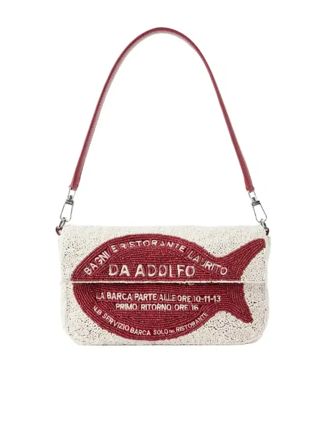 Staud + Da Adolfo Timmy Beaded Shoulder Bag