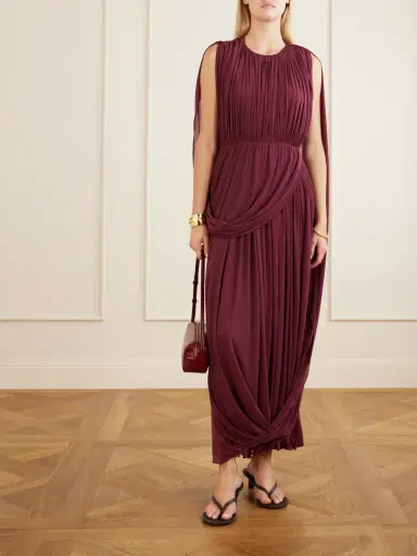 FFORME Kahlo Asymmetric Draped Crepe Dress | Thumbnail 2