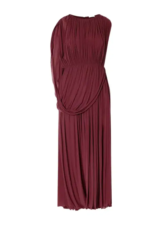 FFORME Kahlo Asymmetric Draped Crepe Dress