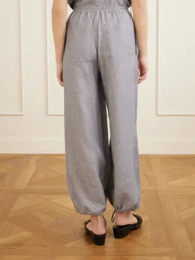 Eres Bienheureux Linen Straight-leg Drawstring Pants | Thumbnail 4