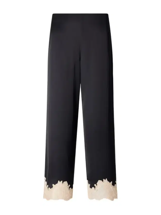 Rixo Marcela Lace-trimmed Satin Wide-leg Pants
