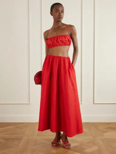 Staud Milano Linen Maxi Skirt | Thumbnail 2 Staud Milano Linen Maxi Skirt | Thumbnail 2