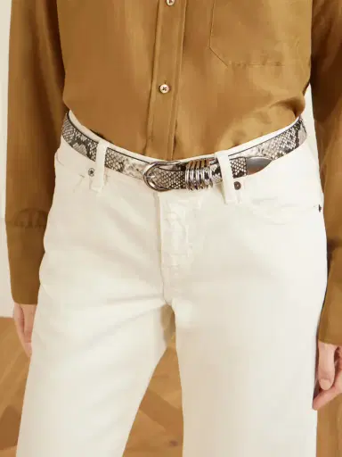 Déhanche Hollyhock Snake-effect Leather Belt | Thumbnail 2 Déhanche Hollyhock Snake-effect Leather Belt | Thumbnail 2