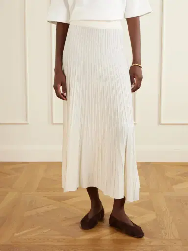 TWP Pleated Jersey Midi Skirt | Thumbnail 3