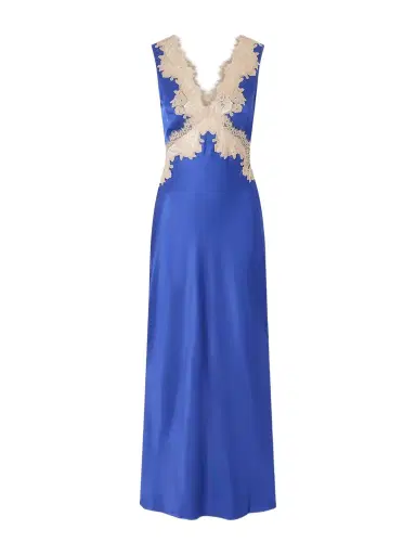 Rixo Lysandra Lace-trimmed Satin Midi Dress | Thumbnail 1 Rixo Lysandra Lace-trimmed Satin Midi Dress | Thumbnail 1