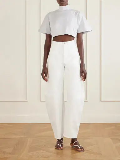Alaïa Cropped Cotton-jersey Turtleneck T-shirt | Thumbnail 2