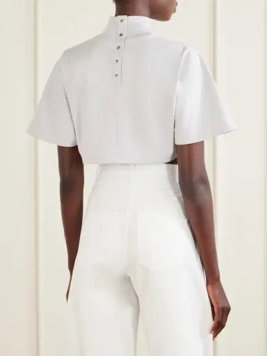Alaïa Cropped Cotton-jersey Turtleneck T-shirt | Thumbnail 3