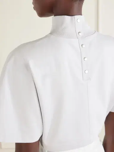 Alaïa Cropped Cotton-jersey Turtleneck T-shirt | Thumbnail 4