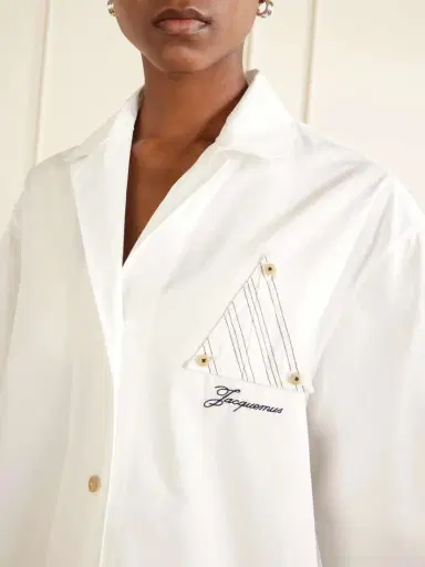 Jacquemus Marin Logo-embroidered Cotton Shirt | Thumbnail 5