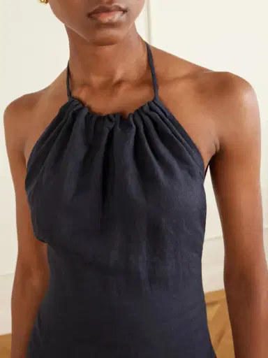 Nili Lotan Lelia Open-back Linen-voile Halterneck Maxi Dress | Thumbnail 4 Nili Lotan Lelia Open-back Linen-voile Halterneck Maxi Dress | Thumbnail 4