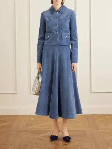 Altuzarra Varda Paneled Denim Midi Skirt | Thumbnail 2