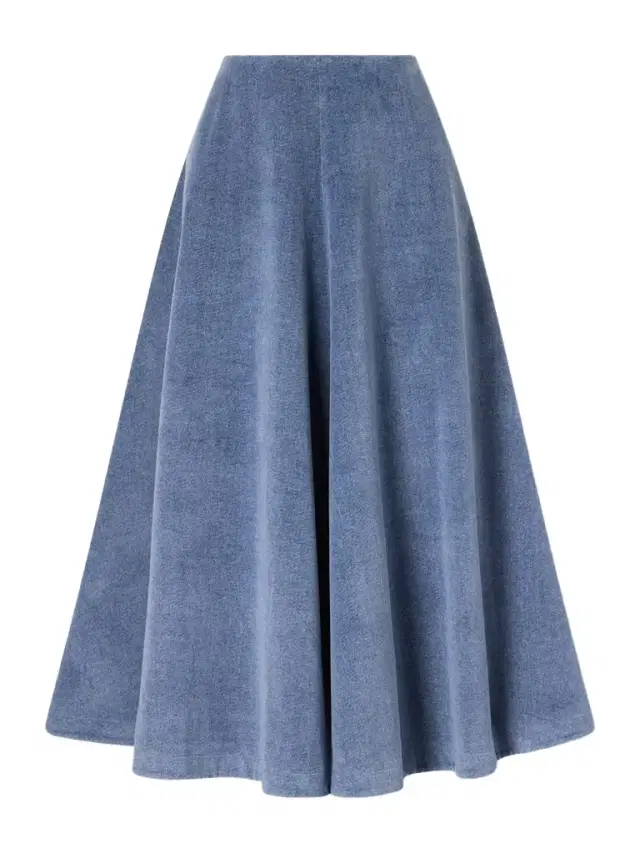 Varda Paneled Denim Midi Skirt