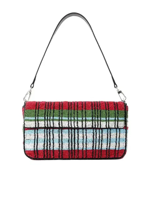 Staud + Da Adolfo Timmy Beaded Shoulder Bag