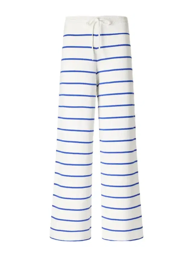 Striped Cotton Wide-leg Pants