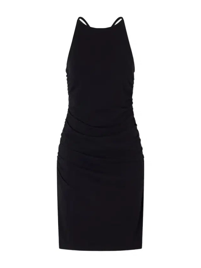 Ruched Tank Cotton-blend Jersey Mini Dress