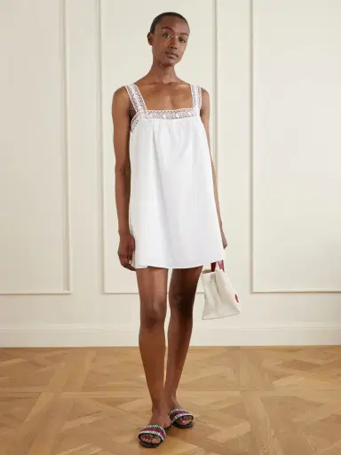 Staud +da Adolfo Mariella Cotton-blend Mini Dress | Thumbnail 2 Staud +da Adolfo Mariella Cotton-blend Mini Dress | Thumbnail 2