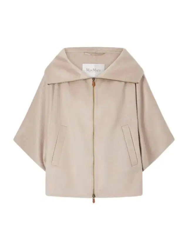 Draped Cashmere Short Coat