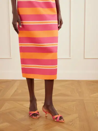 Manolo Blahnik + Emilia Wickstead Callamu 50 Striped Grosgrain Mules | Thumbnail 2