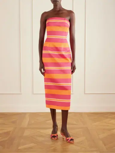 Manolo Blahnik + Emilia Wickstead Callamu 50 Striped Grosgrain Mules | Thumbnail 4