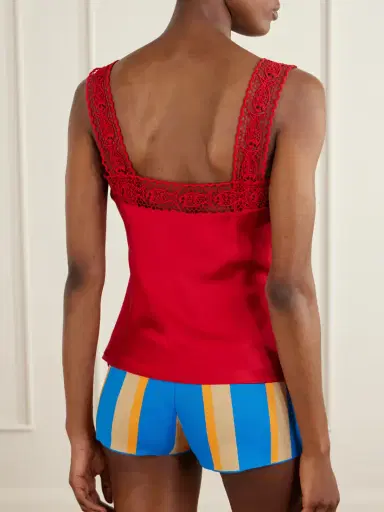 Staud + Da Adolfo Collection Veronica Silk-satin Tank | Thumbnail 4 Staud + Da Adolfo Collection Veronica Silk-satin Tank | Thumbnail 4