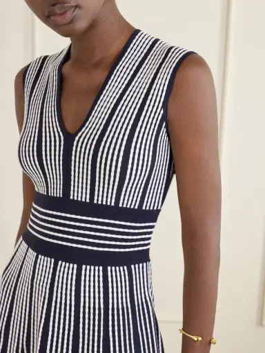 Max Mara Mainile Mxmagreste Striped Knitted Dress | Thumbnail 4 Max Mara Mainile Mxmagreste Striped Knitted Dress | Thumbnail 4