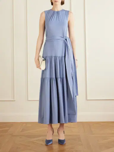 Altuzarra Liza Belted Tiered Gathered Jersey Maxi Dress | Thumbnail 2 Altuzarra Liza Belted Tiered Gathered Jersey Maxi Dress | Thumbnail 2