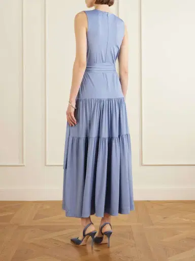 Altuzarra Liza Belted Tiered Gathered Jersey Maxi Dress | Thumbnail 3 Altuzarra Liza Belted Tiered Gathered Jersey Maxi Dress | Thumbnail 3