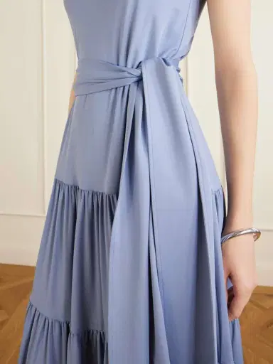 Altuzarra Liza Belted Tiered Gathered Jersey Maxi Dress | Thumbnail 4 Altuzarra Liza Belted Tiered Gathered Jersey Maxi Dress | Thumbnail 4