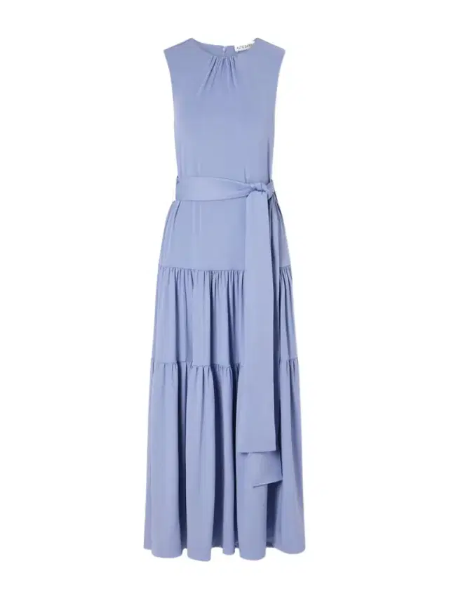 Altuzarra Liza Belted Tiered Gathered Jersey Maxi Dress