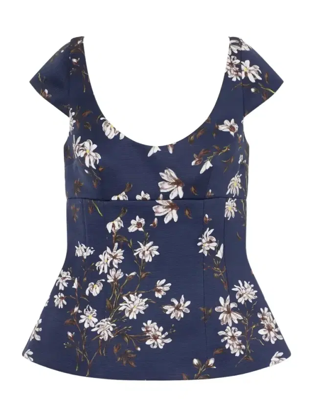 Emilia Wickstead + Manolo Blahnik Aubriela Taffeta-faille Top