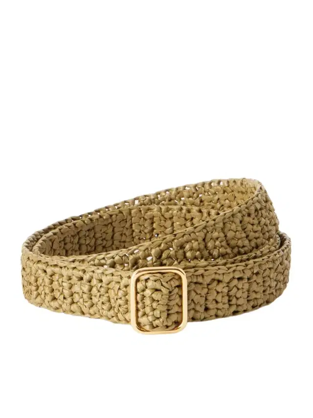 Déhanche Mako Raffia-effect Belt