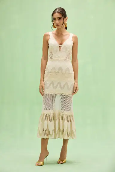 PatBo FLORA LACE MIDI DRESS | Thumbnail 1