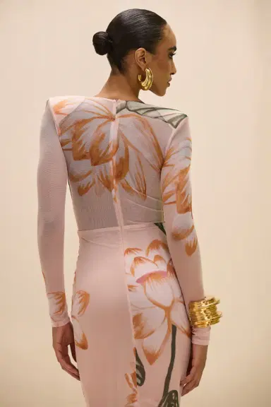 PatBo LOTUS LONG SLEEVE MAXI DRESS | Thumbnail 4