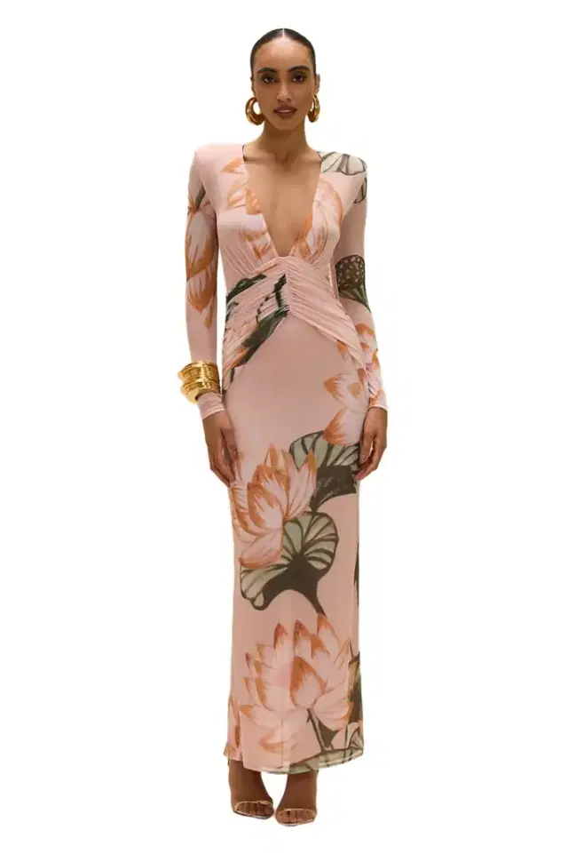 LOTUS LONG SLEEVE MAXI DRESS